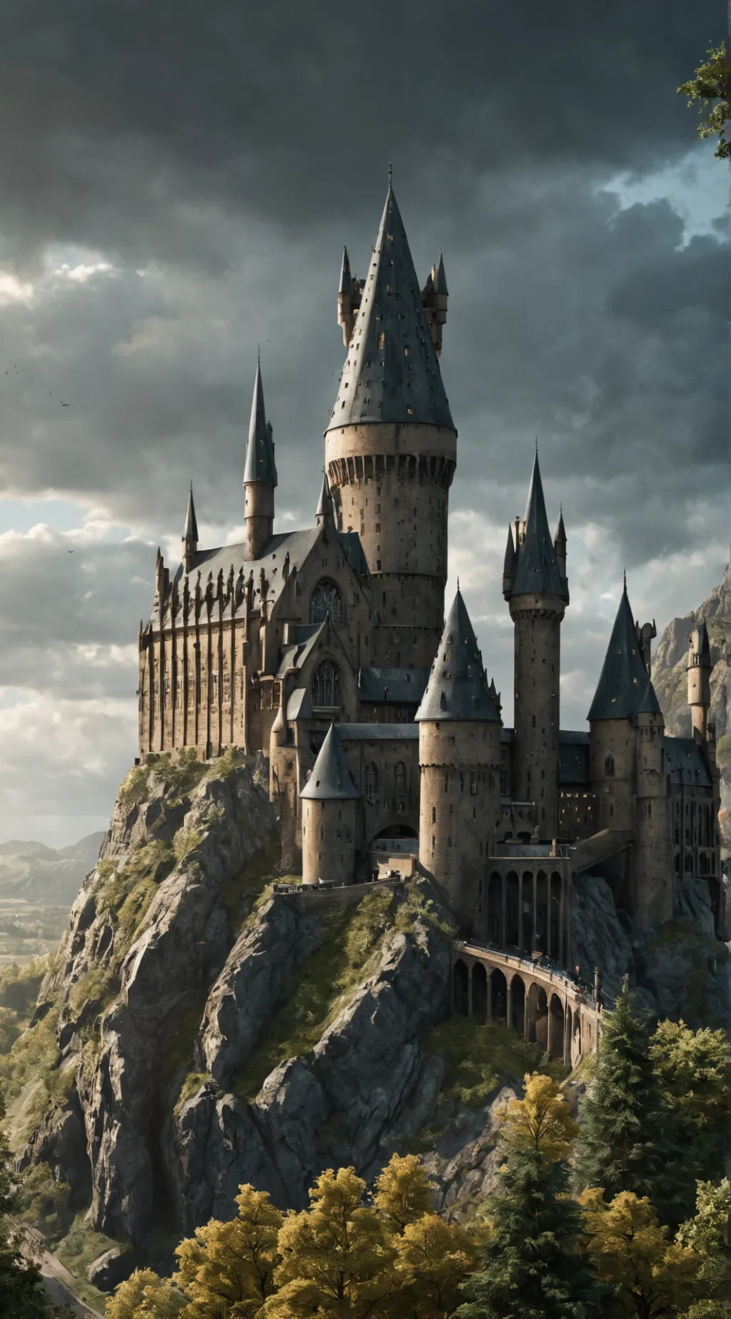 ai character: Hogwarts!  background