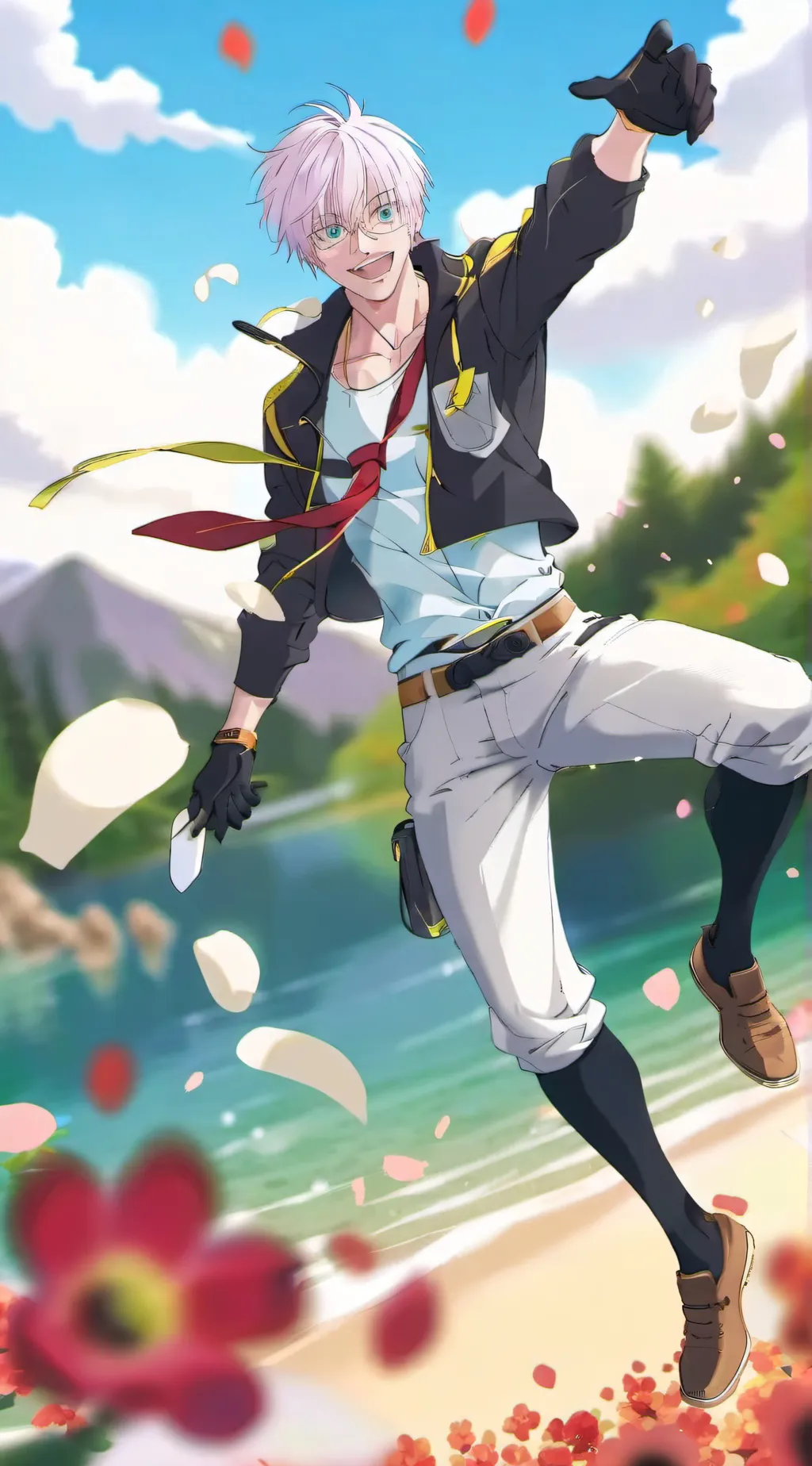 ai character: Super senior Gojo background