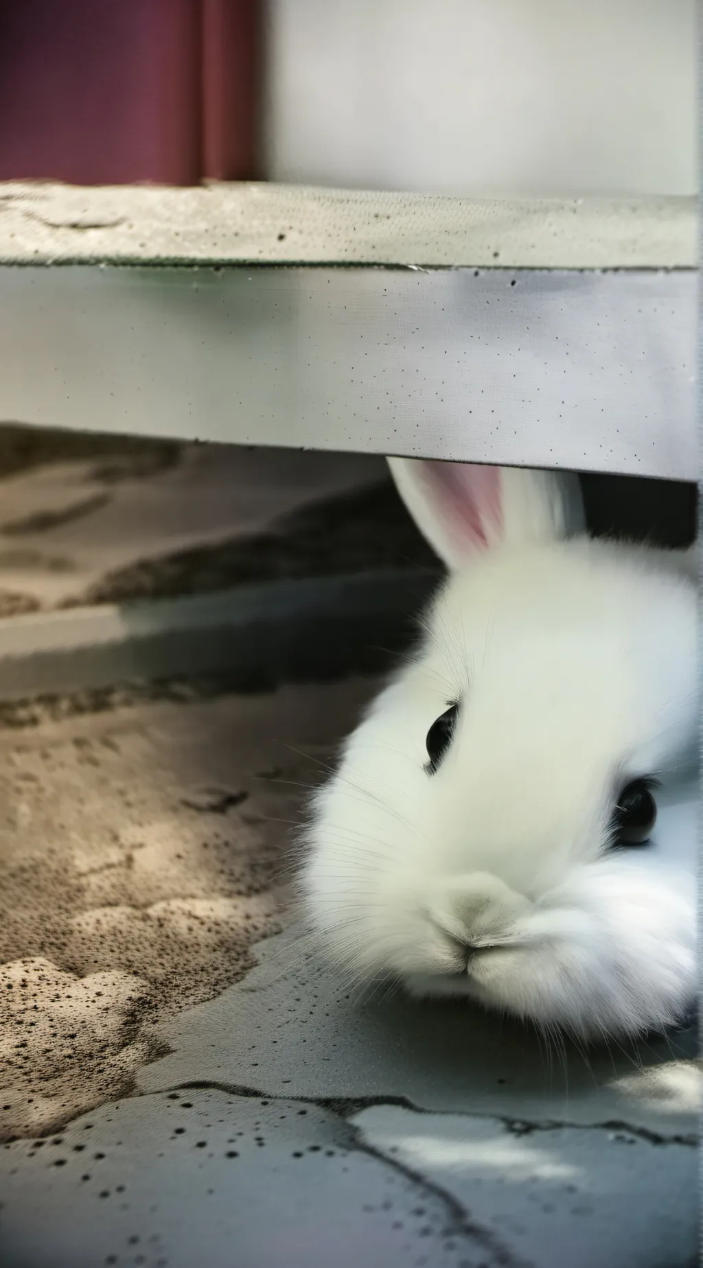 ai character: Lost baby bunny background