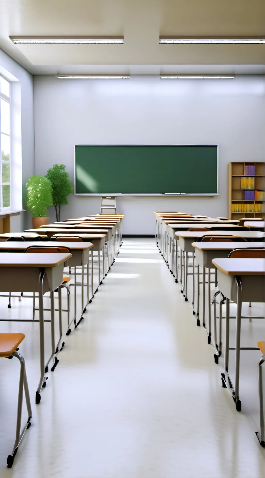 ai character: classroom background