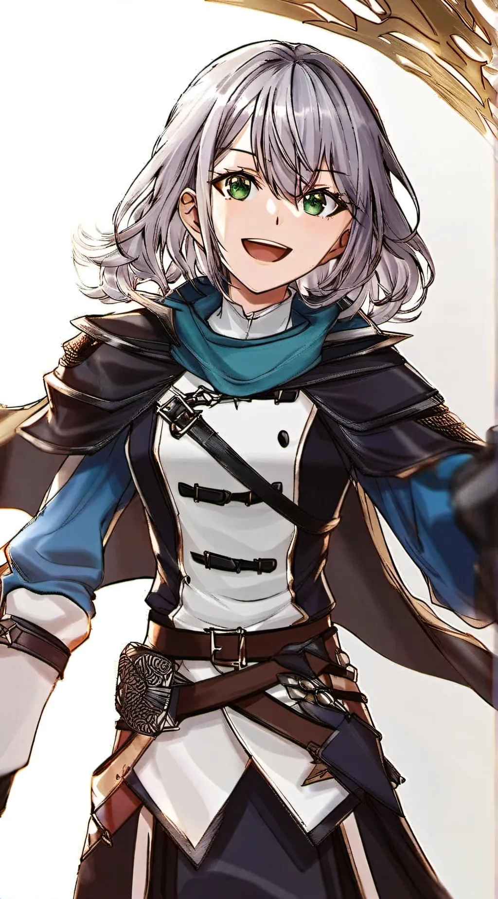 ai character: Violet background