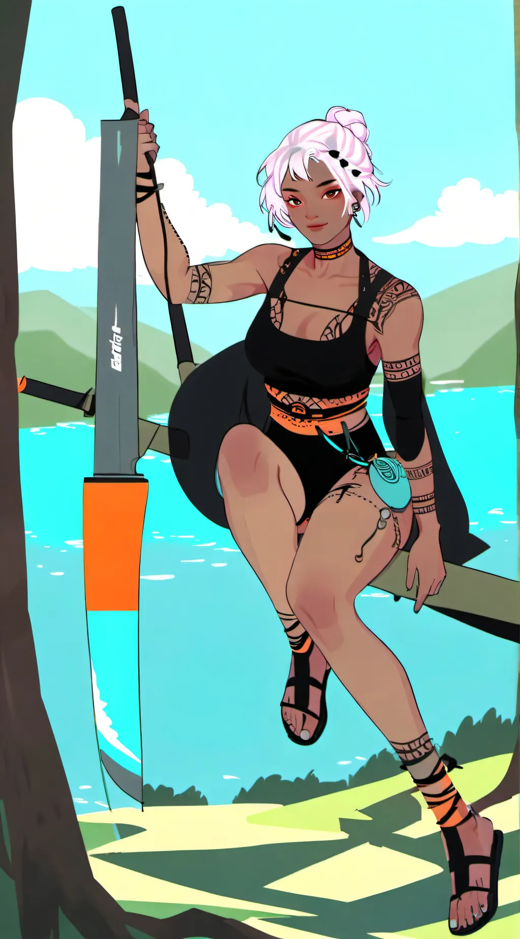 ai character: MHA BEACH  background