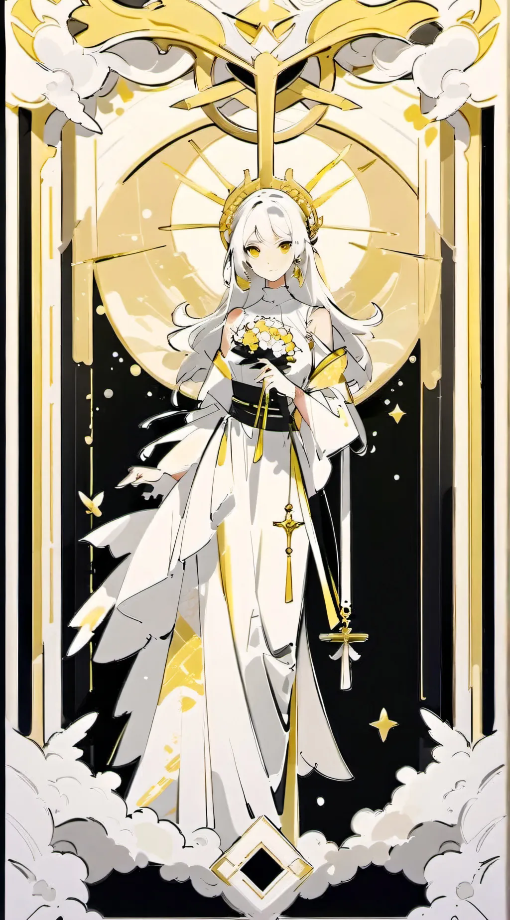 ai character:  flower  background