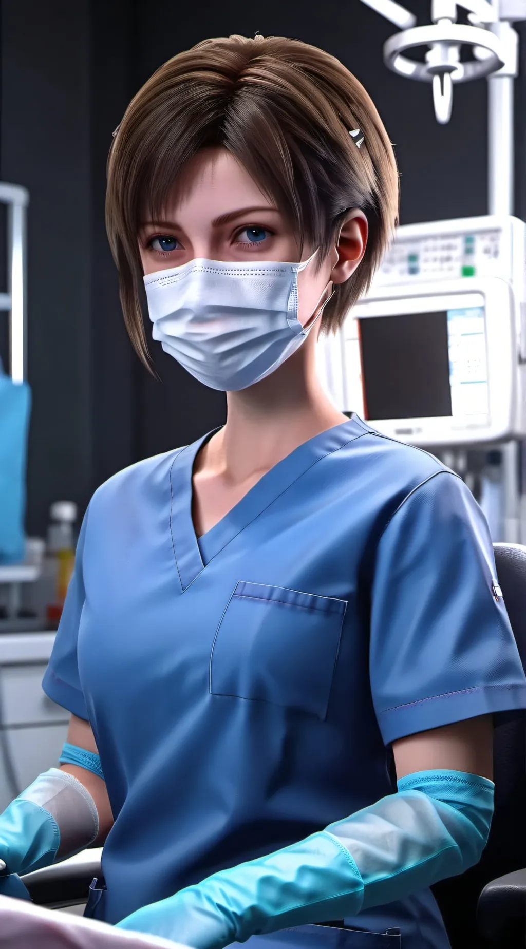 ai character: Jill valentine  background