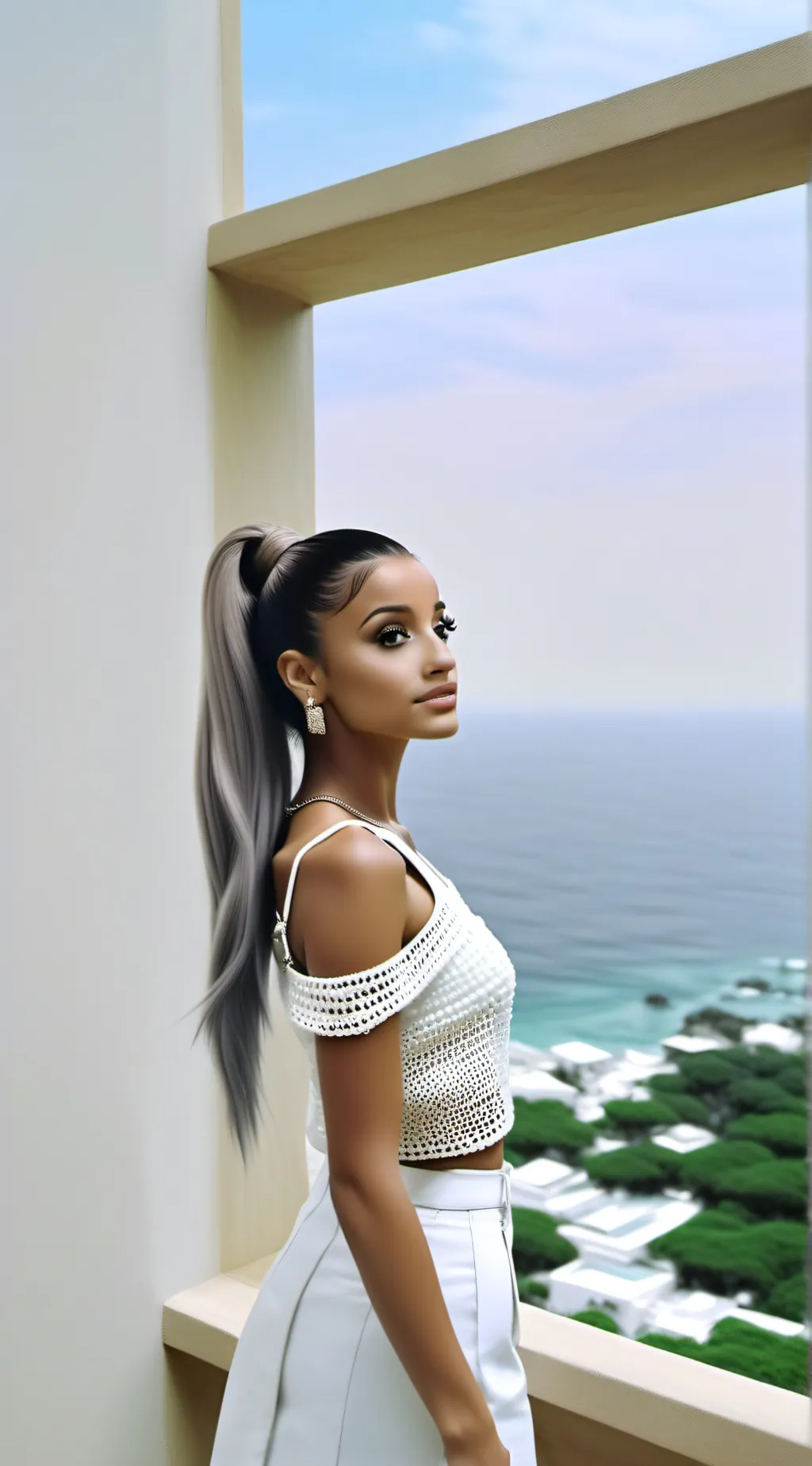 ai character: arianna grande  background
