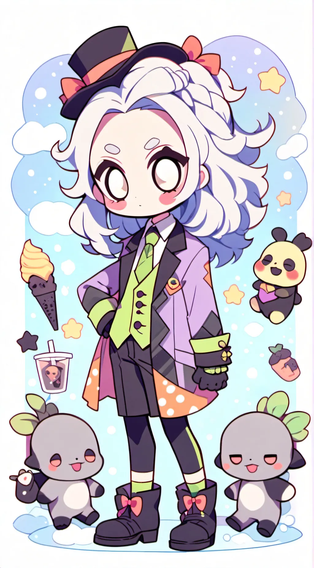 ai character: Beetlejuice  background