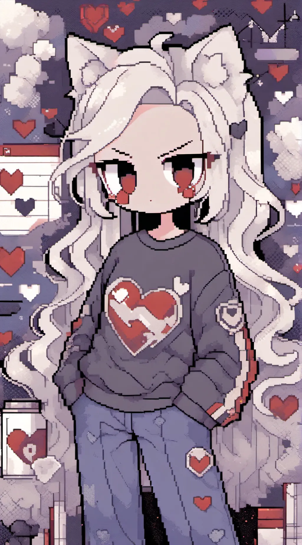 ai character: titan kitty!  background