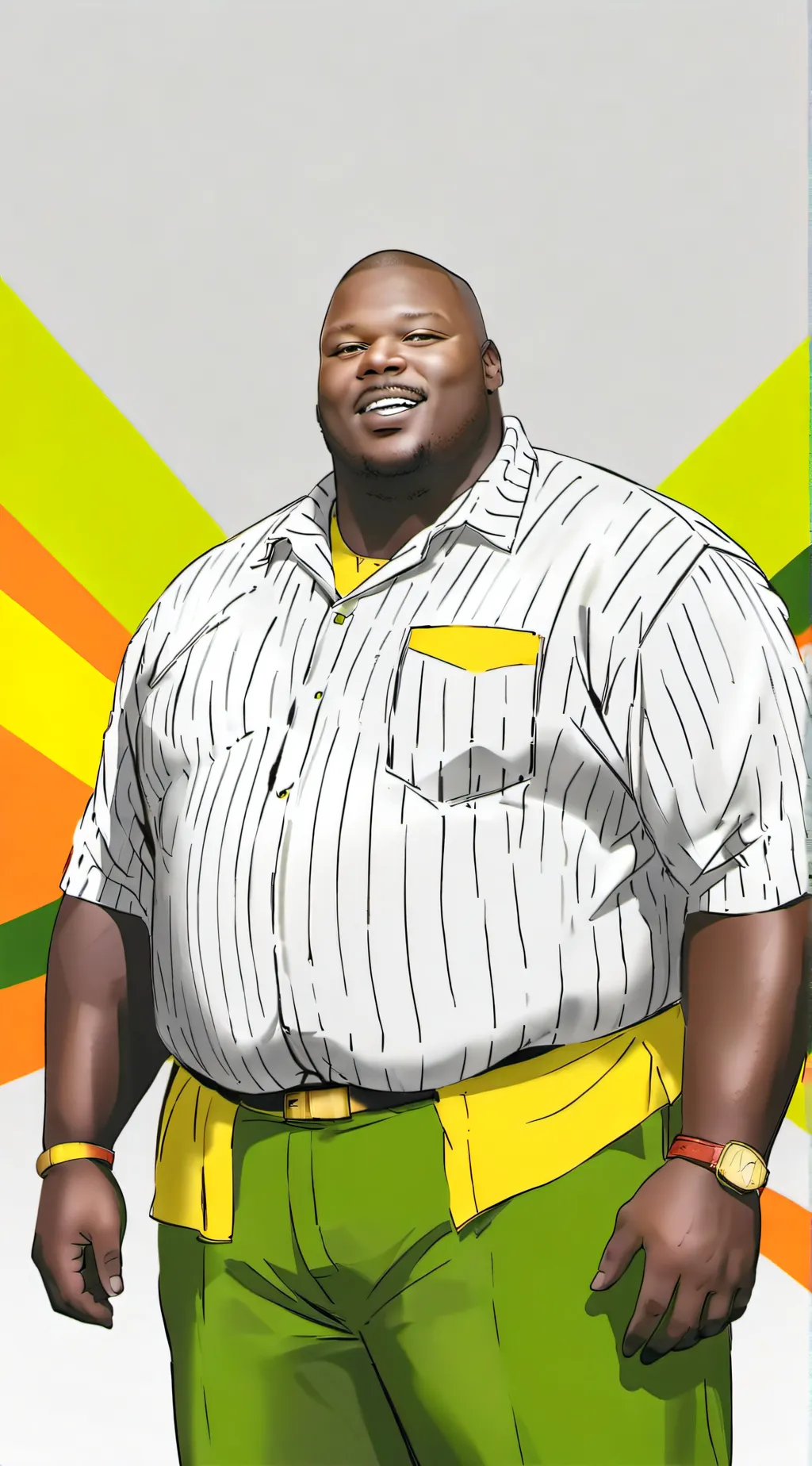 ai character: Africo man background