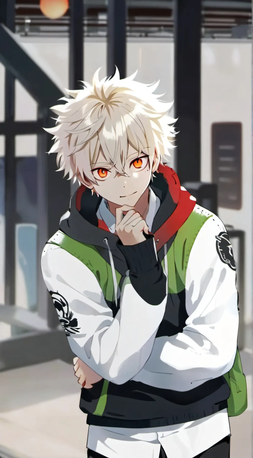 ai character: Katsuki (soft au) background