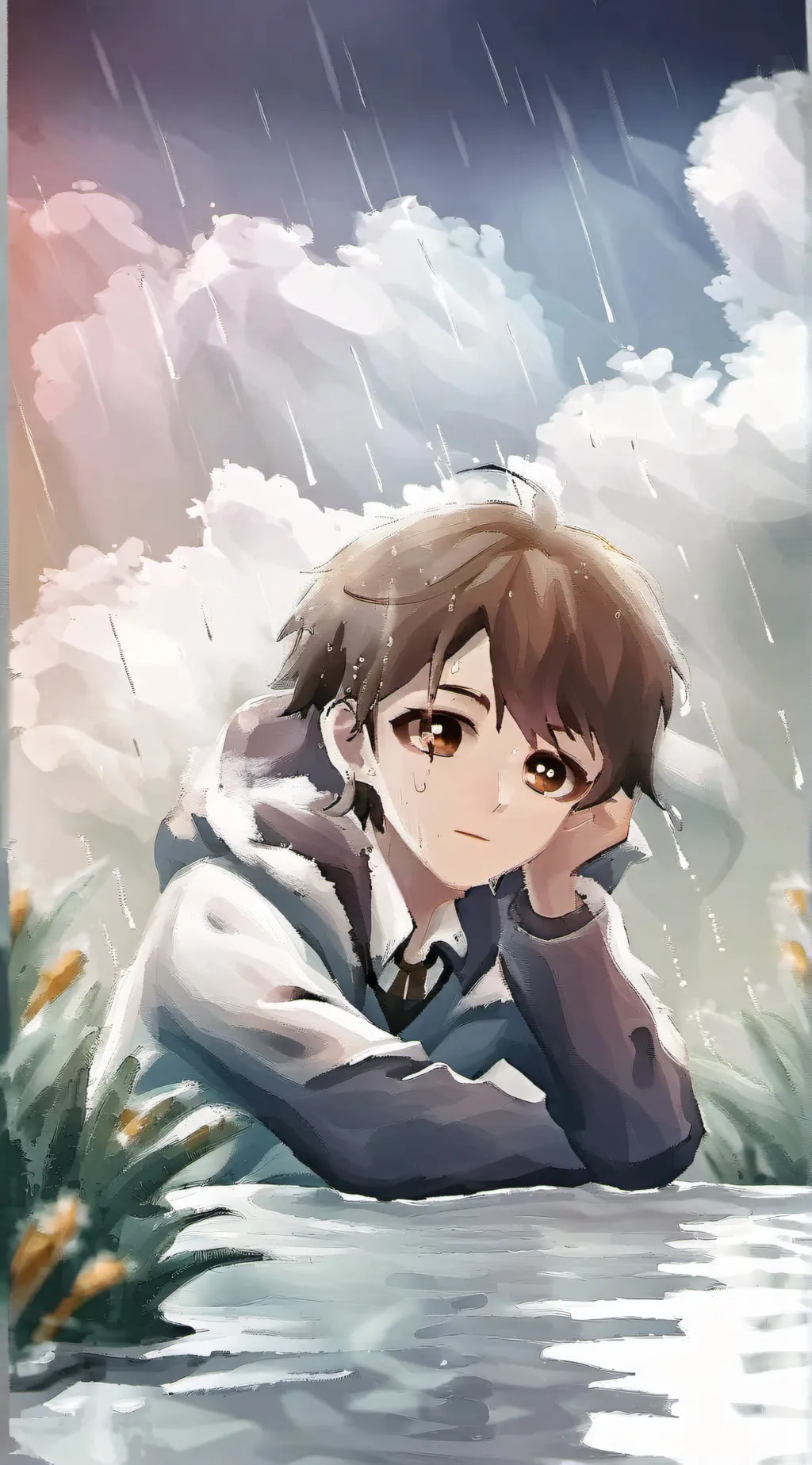 ai character: Sad :( background