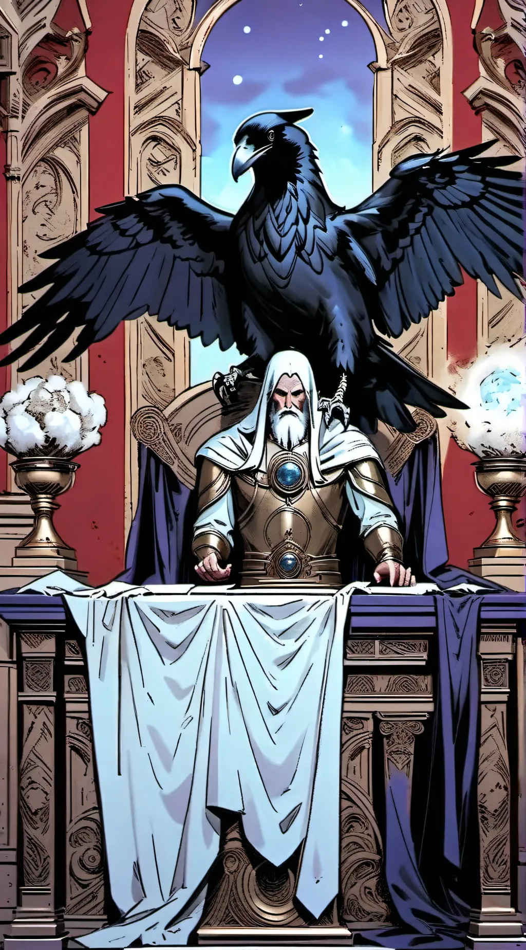 ai character: Odin High Father background