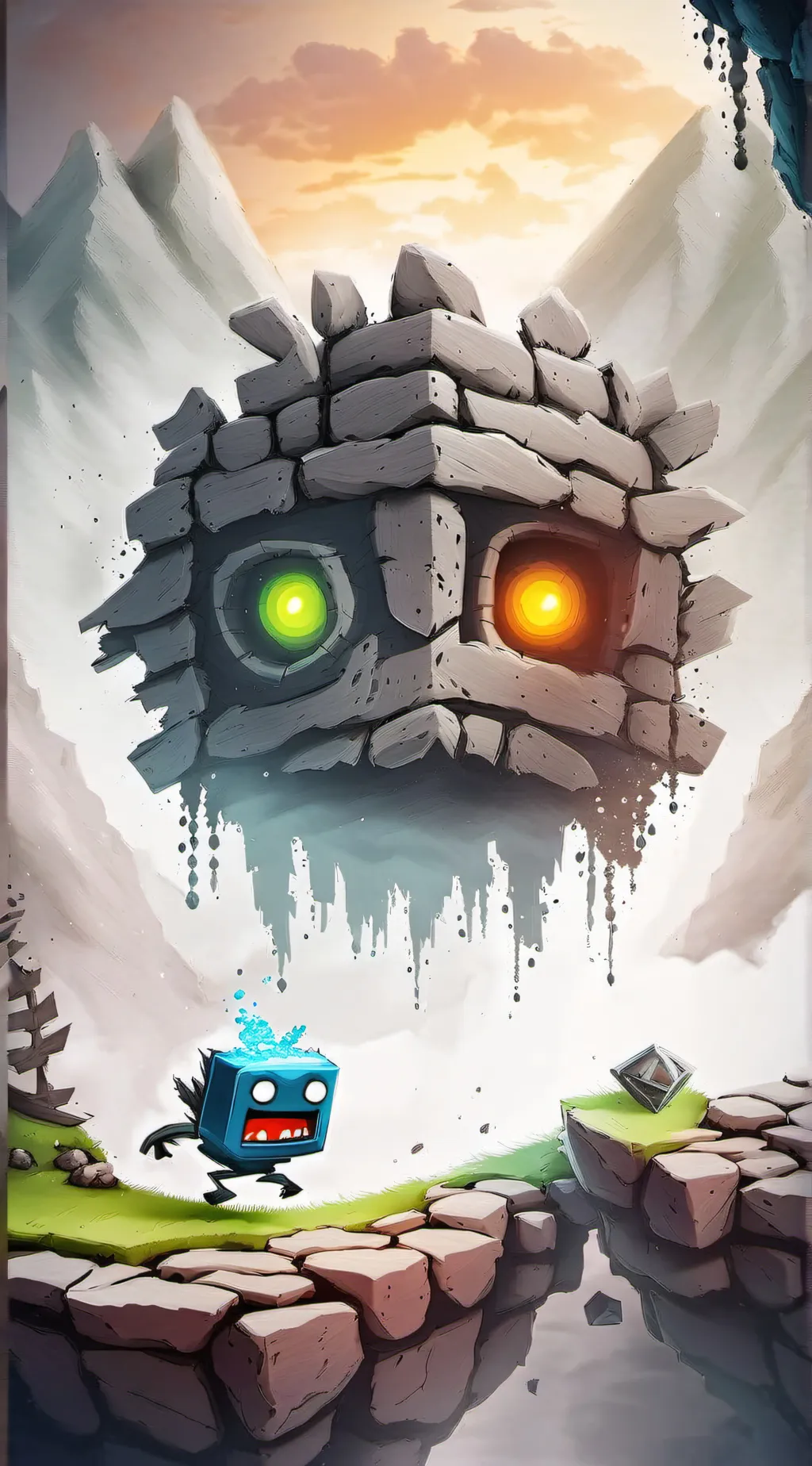 ai character: Geometry dash leve background