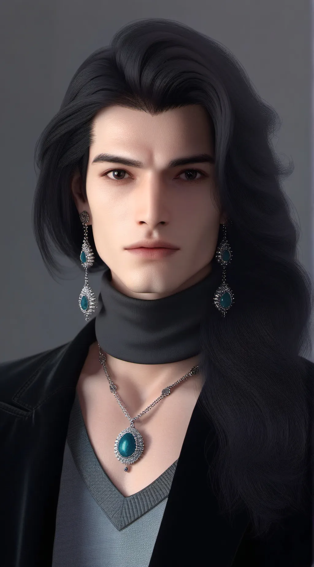 ai character: Emerald background