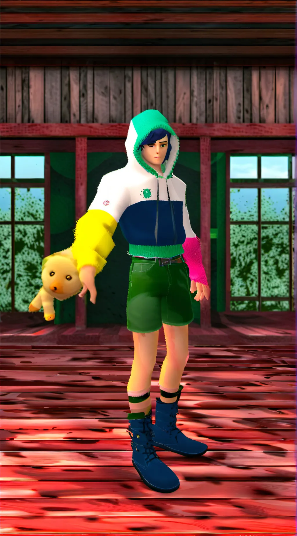 ai character: rainboi background