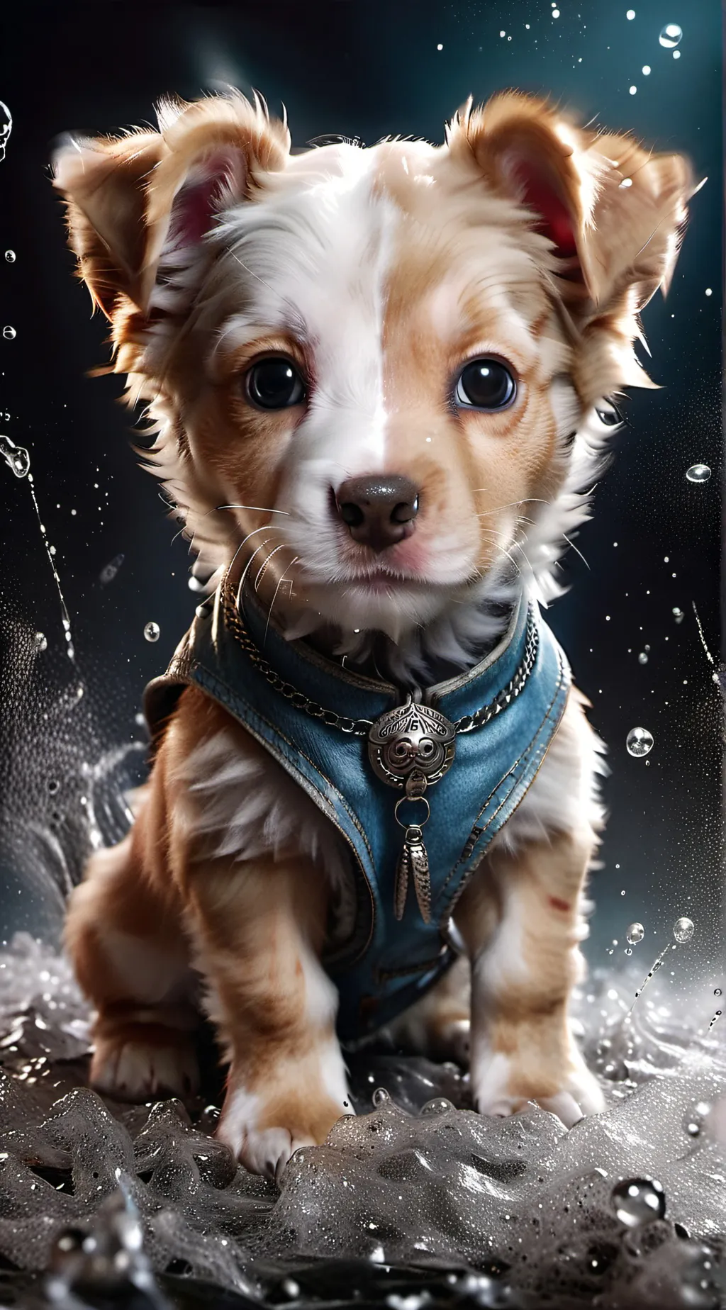 ai character: Cute little puppy background