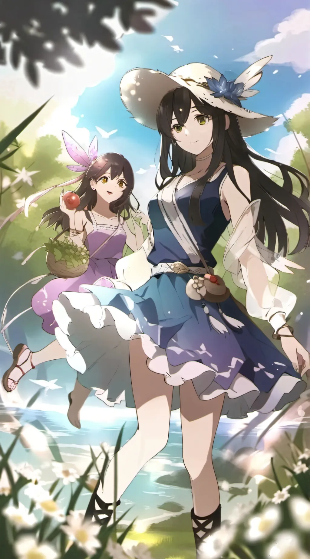 ai character: Straw hats background