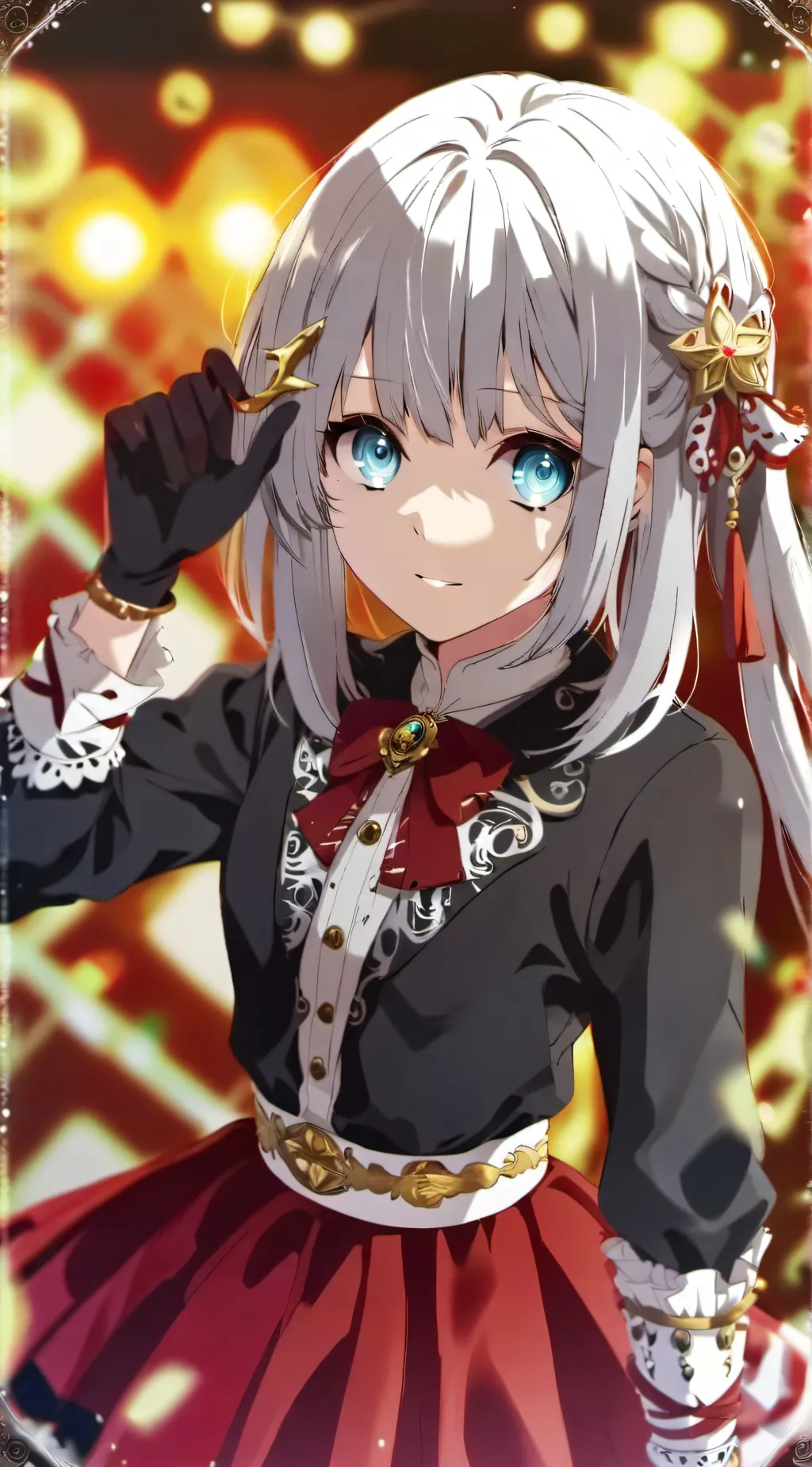 ai character: autumn background