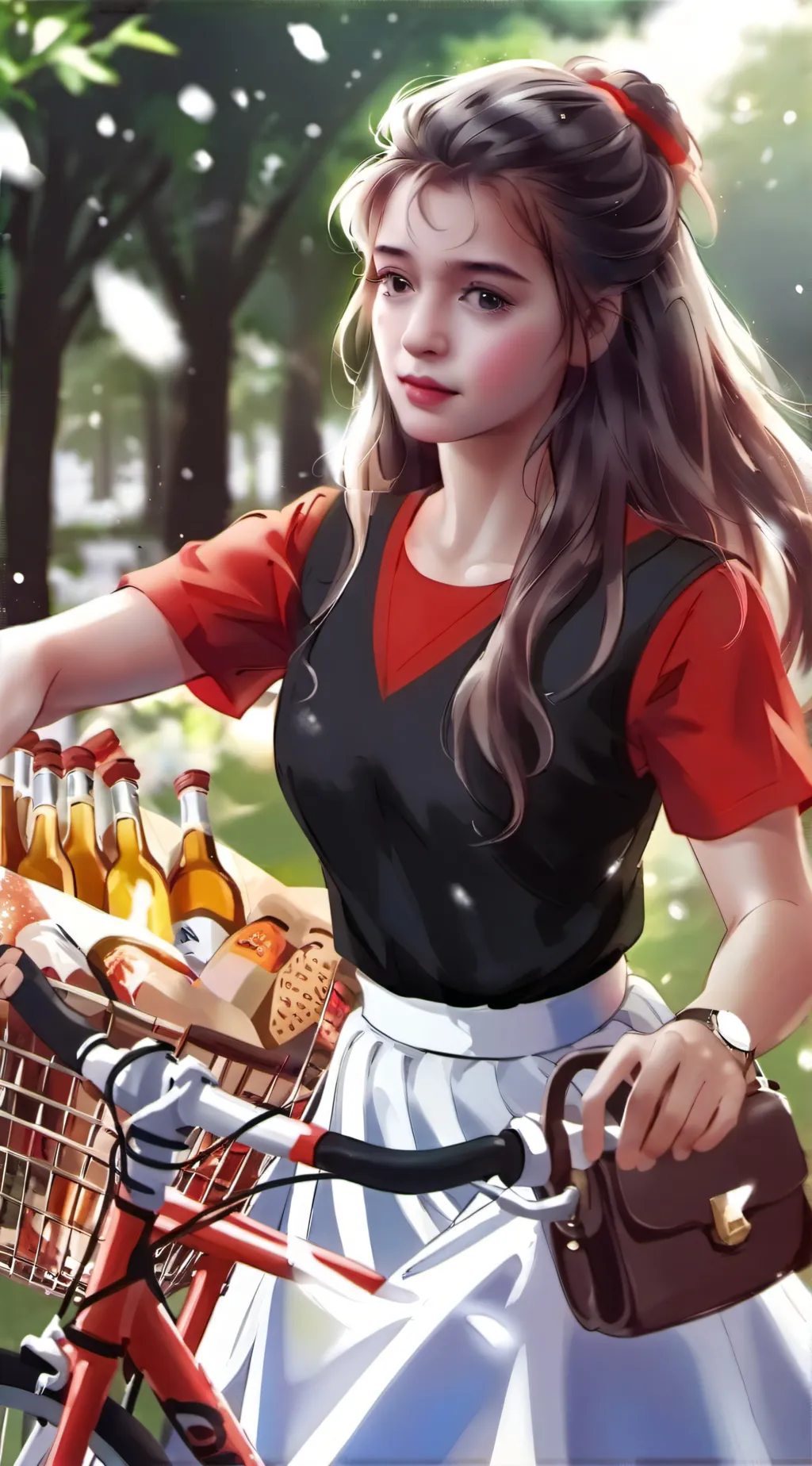 ai character: delivery girl background