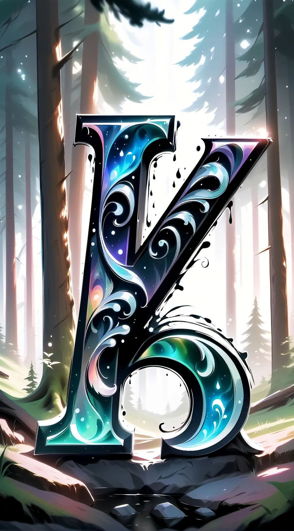 ai character: alphalphabet background