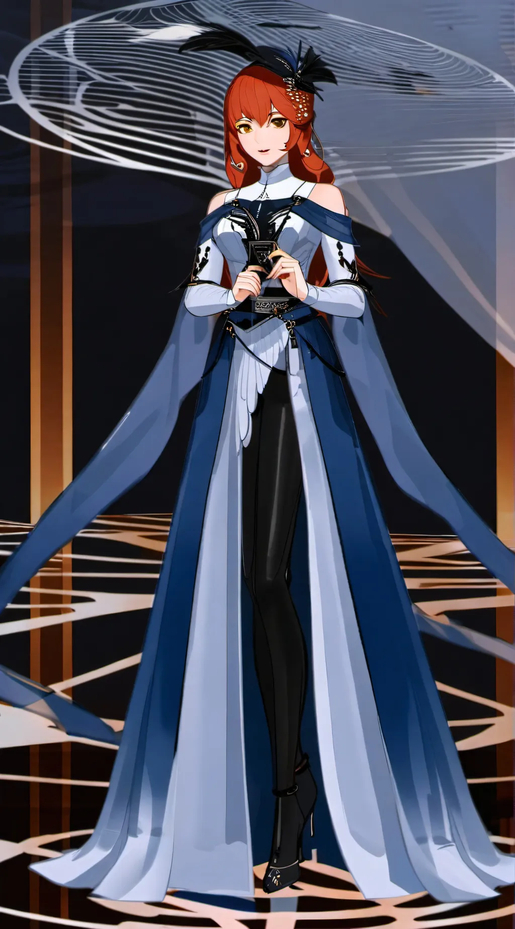 ai character: Amber background