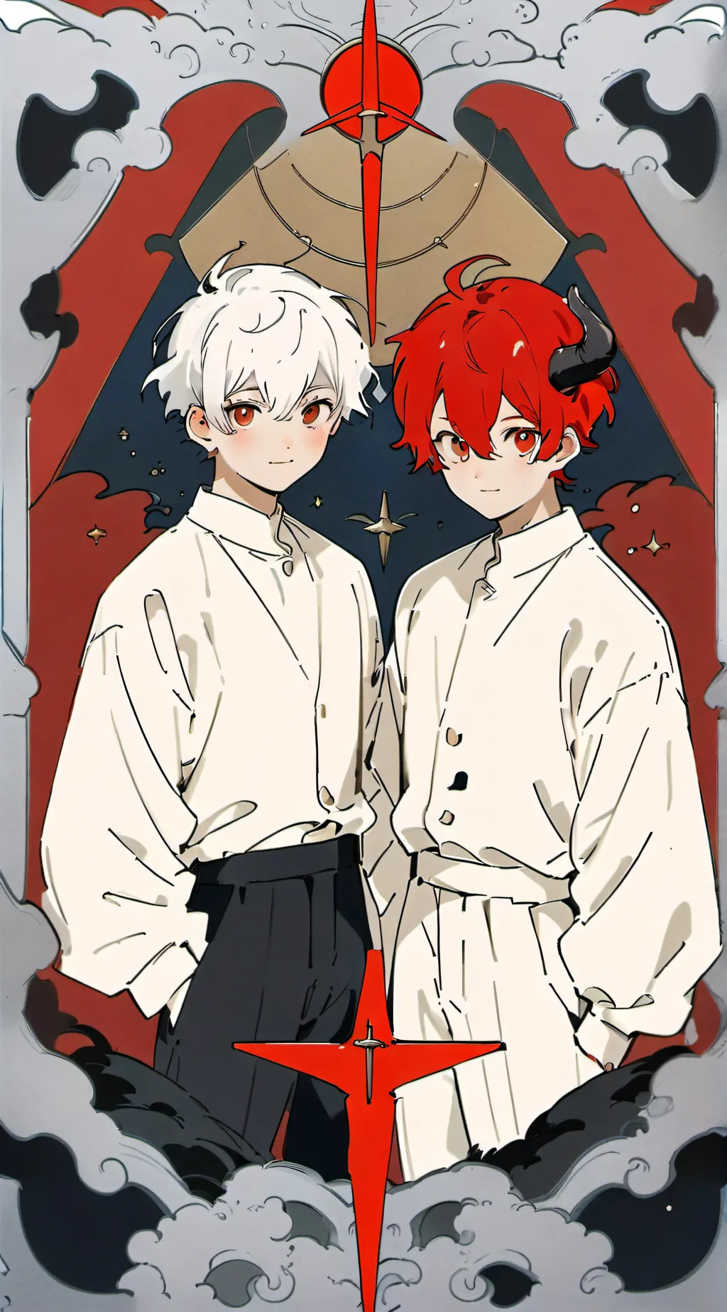 ai character: Ateez angel demon background