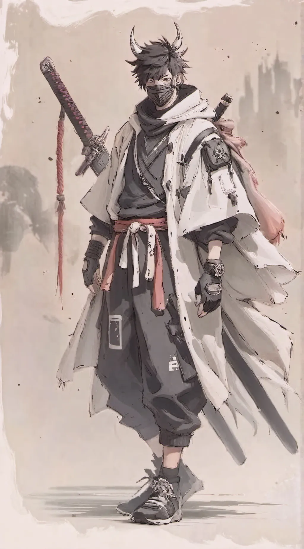 ai character: Ghost Of Death background