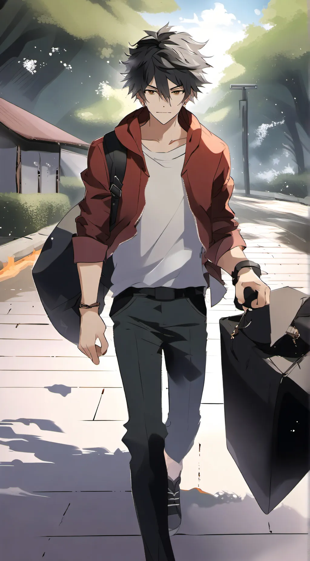 ai character: Ashley  background