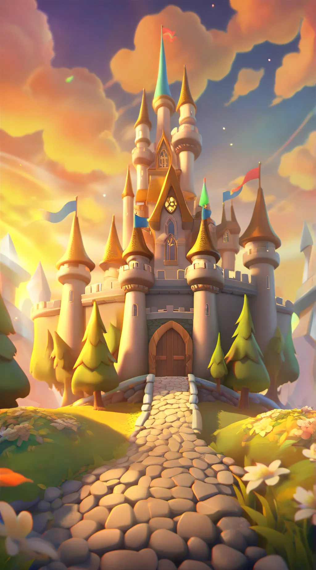 ai character: Hogwarts heaven background