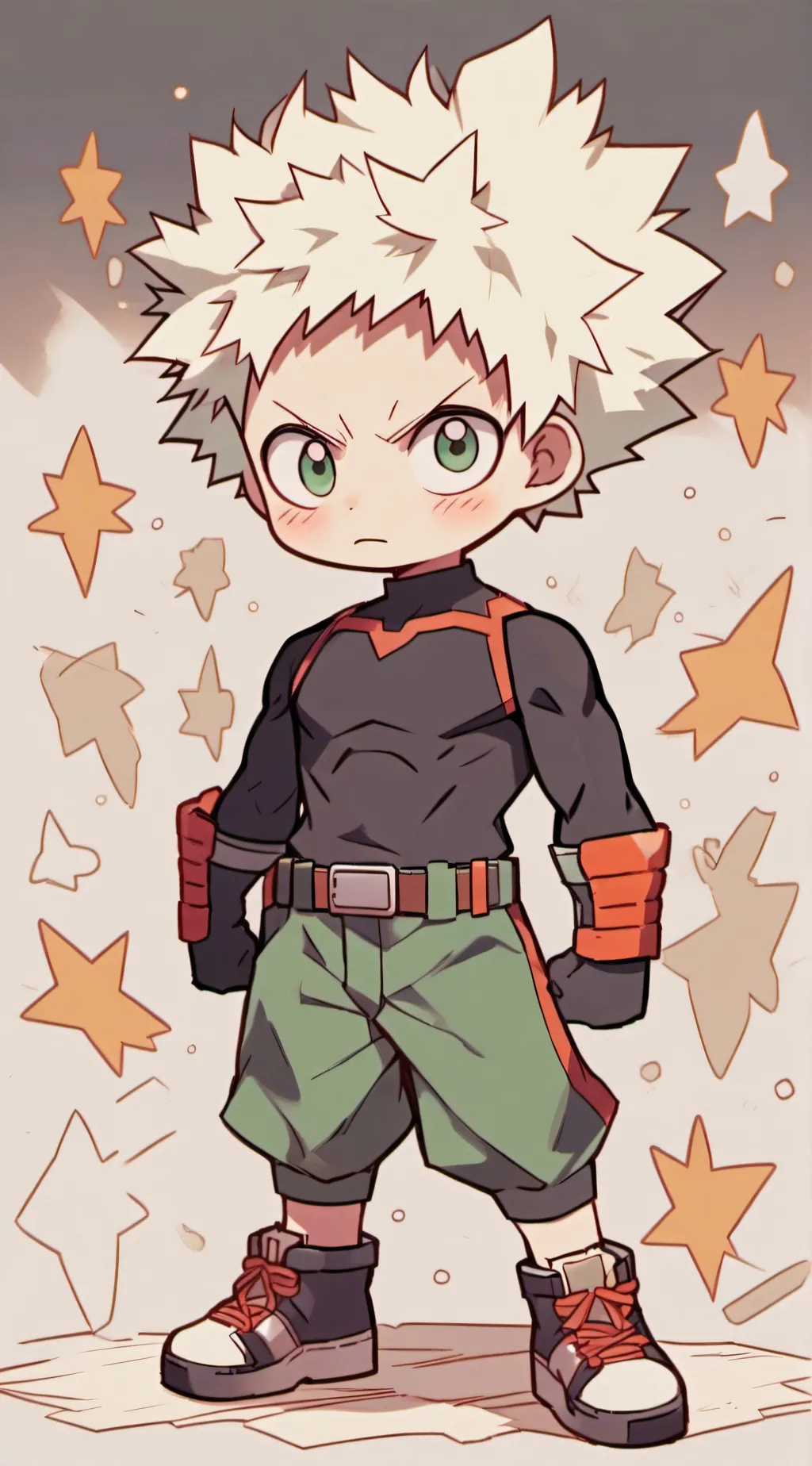 ai character: Katsuki bakugo background