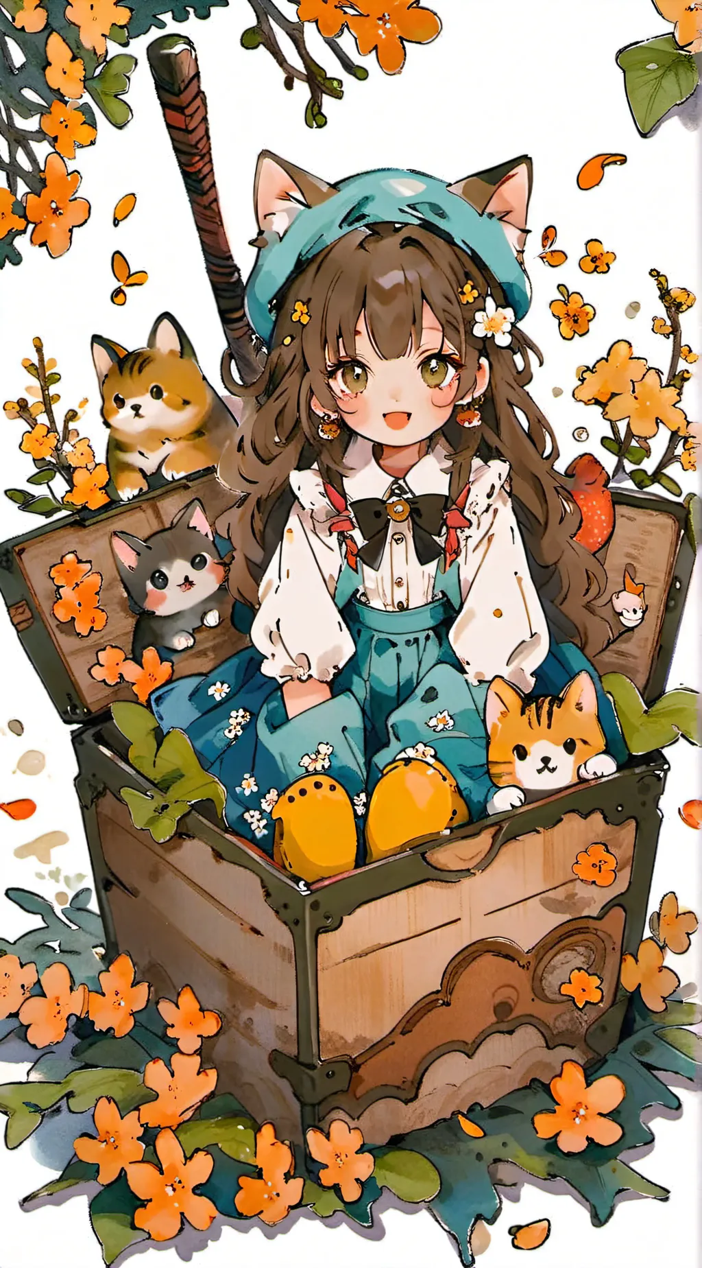 ai character: kitty kitty Kat  background