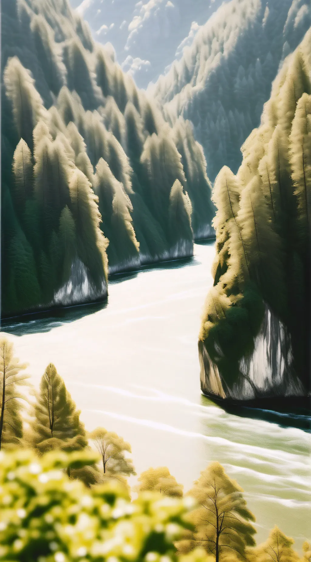 ai character: trees background