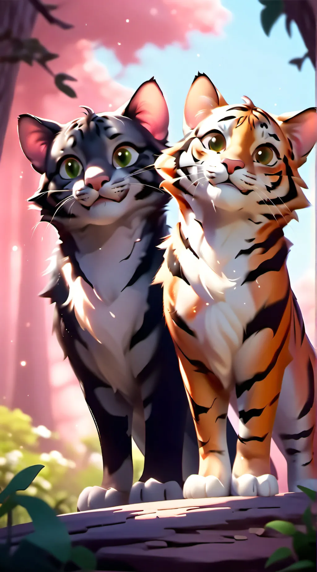 ai character: Dove and Tiger background