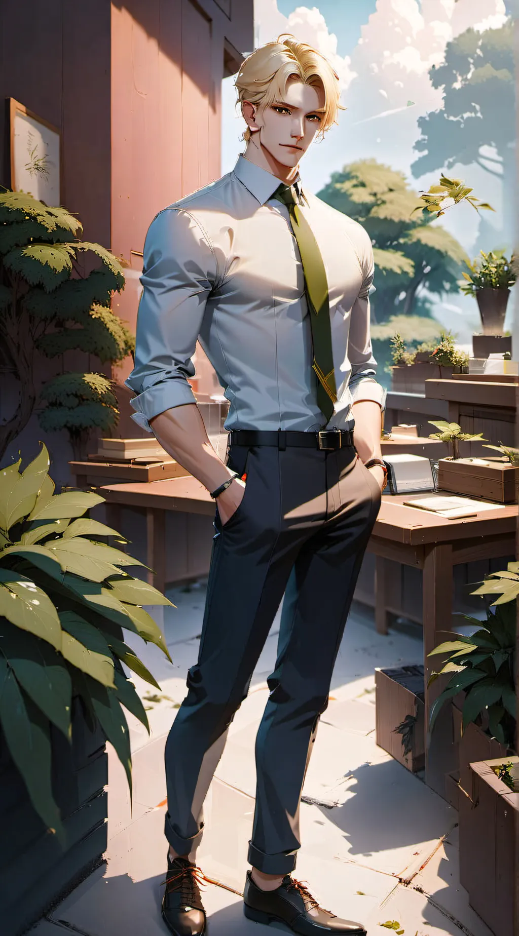 ai character: Adrian background