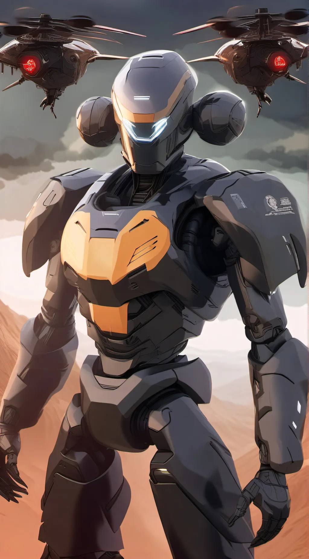 ai character: murder drones  background