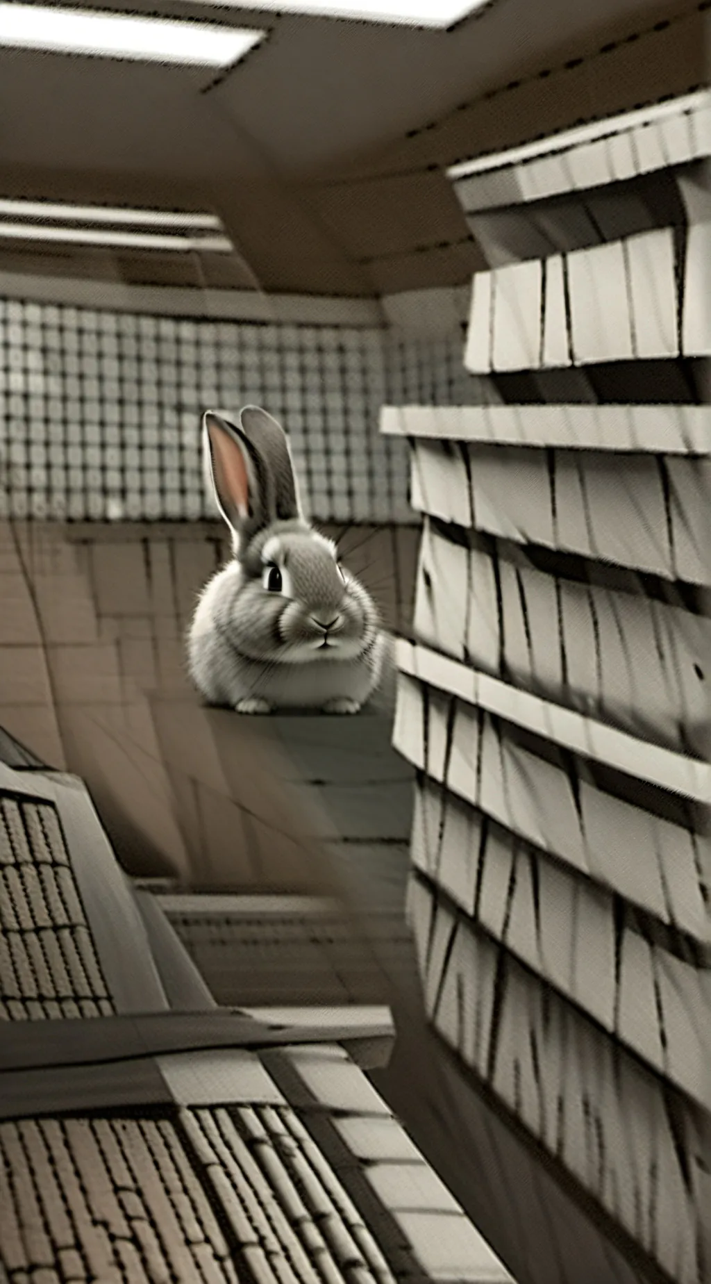 ai character: Lost bunny background