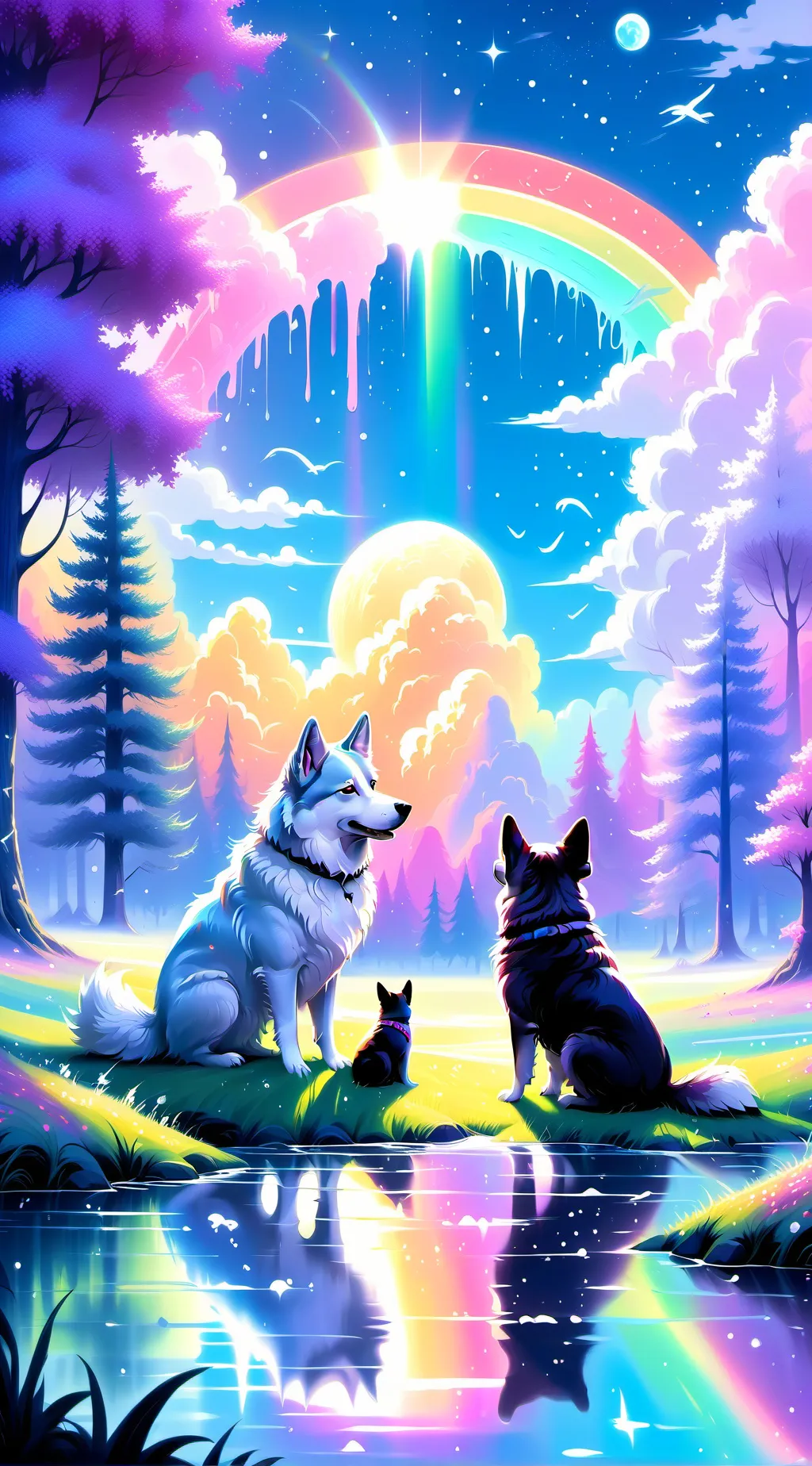 ai character: magical Forest background