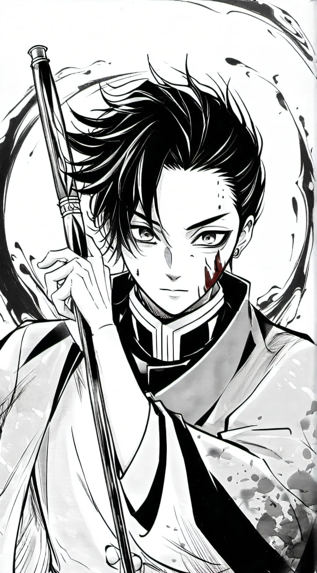 ai character: Tanjiro  background