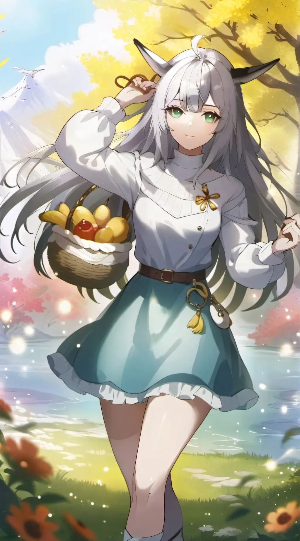 ai character: gijinka ponyta background