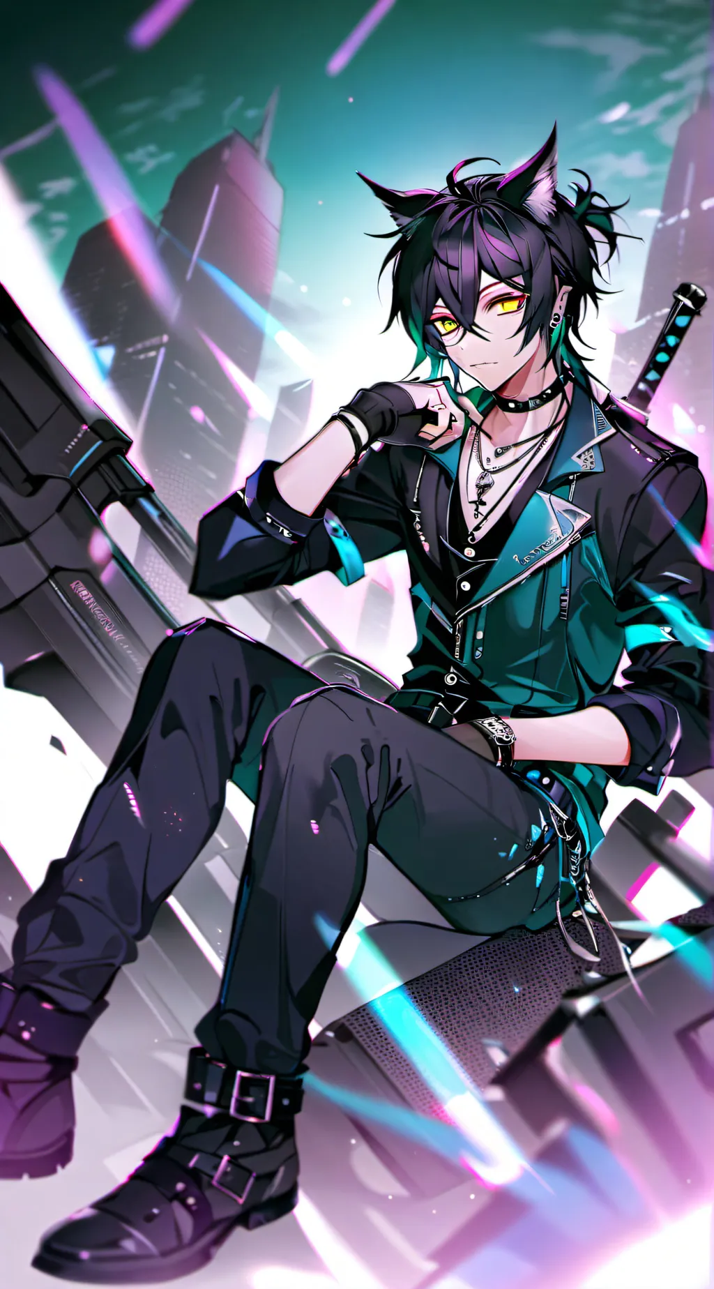 ai character: Ray background