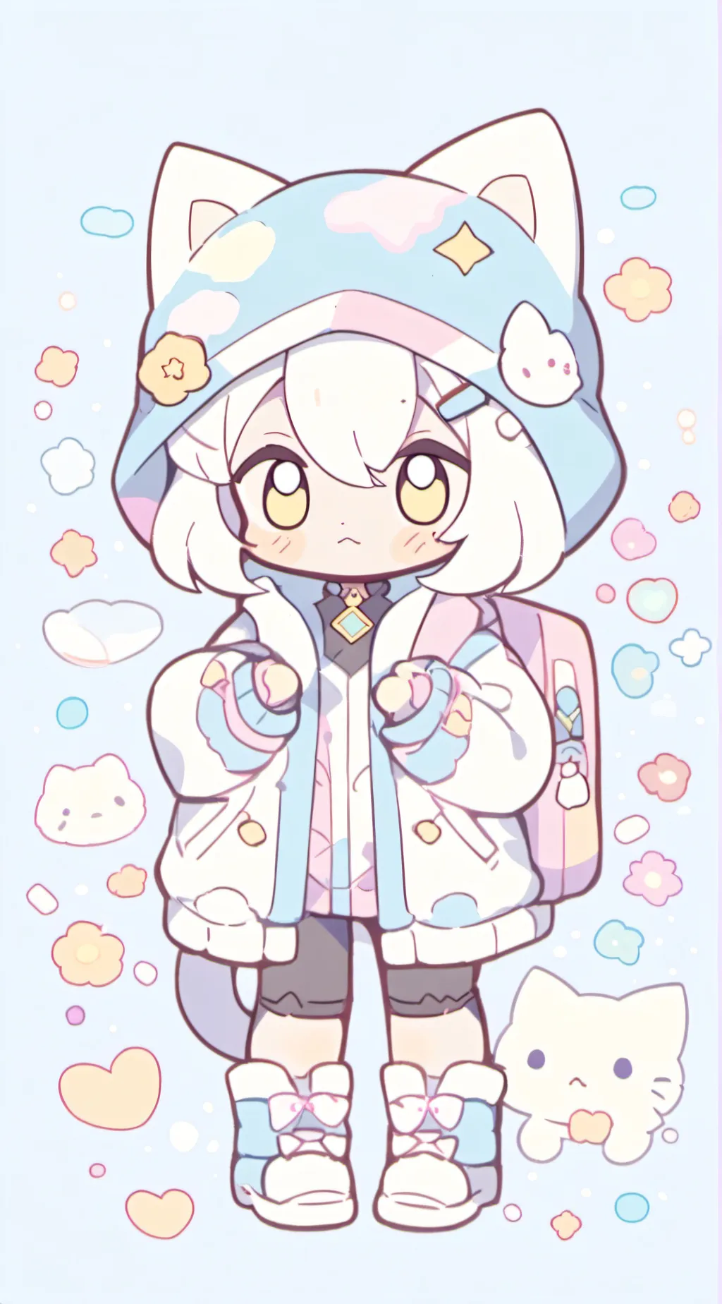 ai character: Miss kitty🫐 background