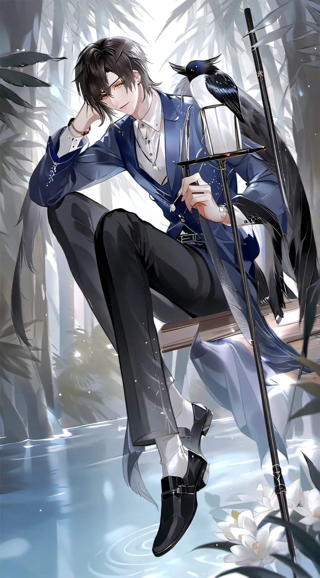 ai character: lady vote  background