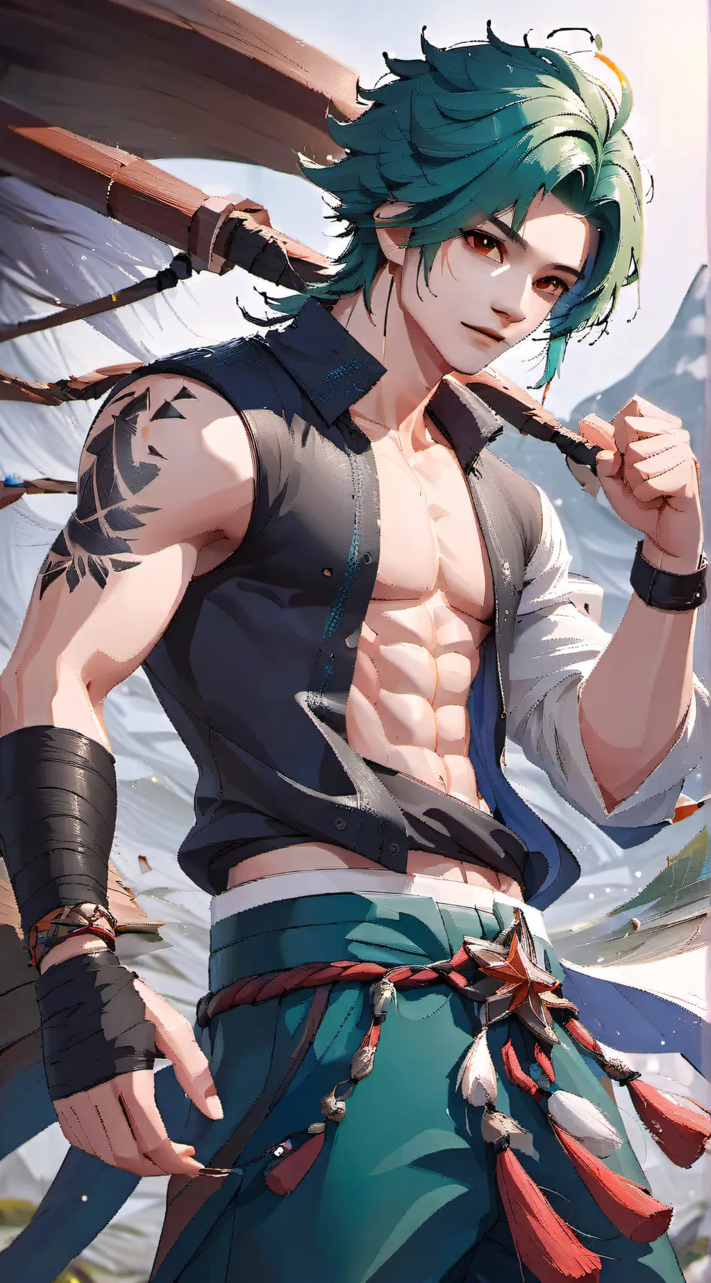 ai character: Deku background