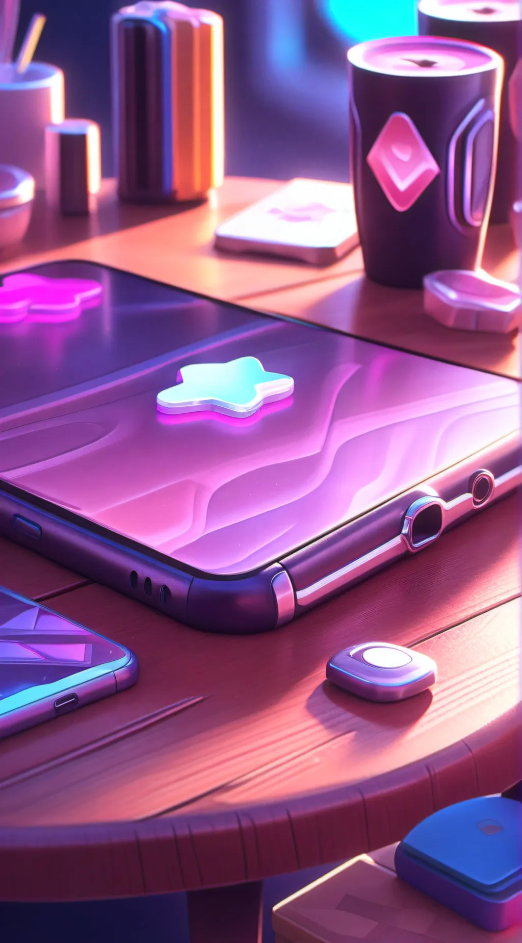 ai character: Phone apps background