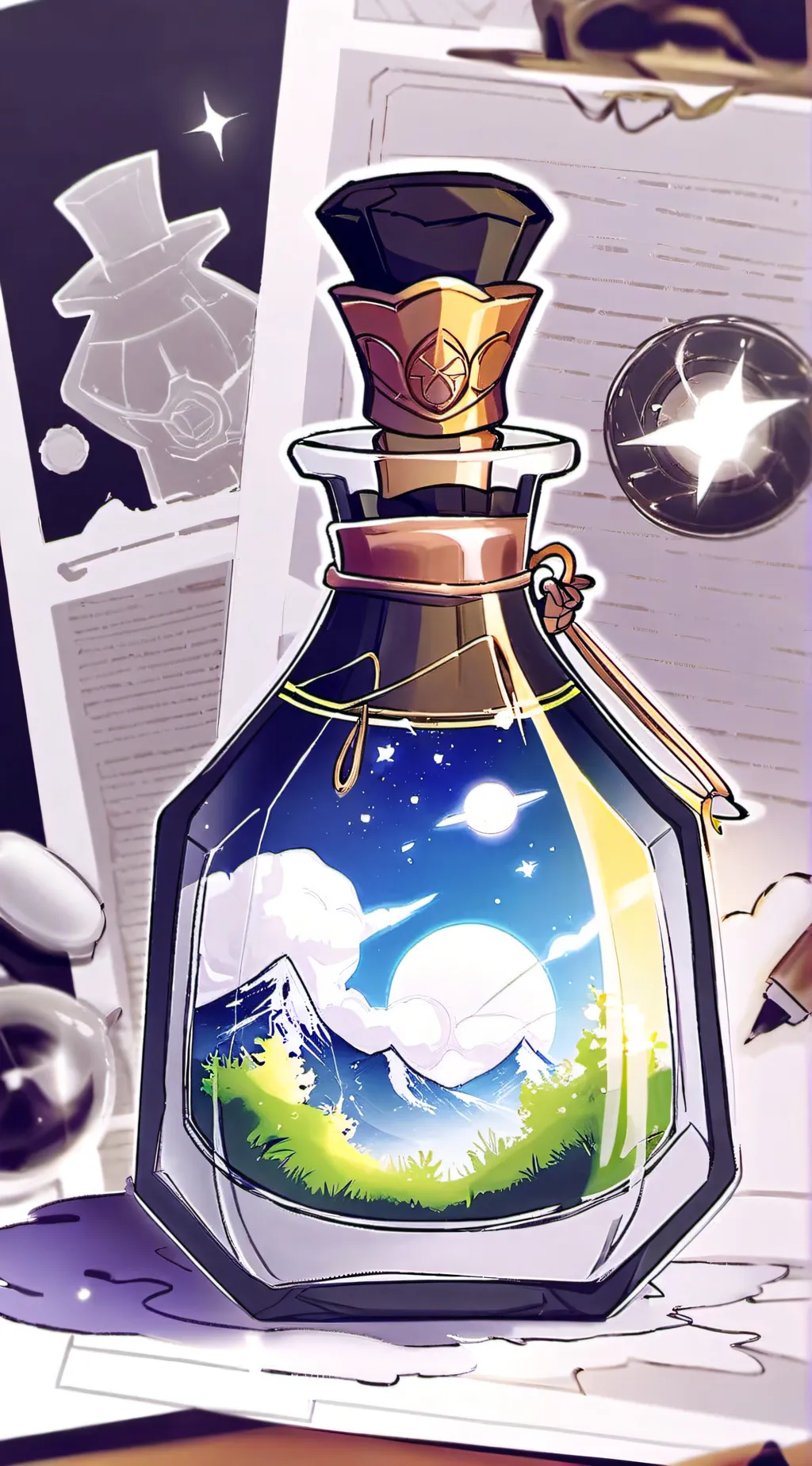 ai character: FURRYPOTION background