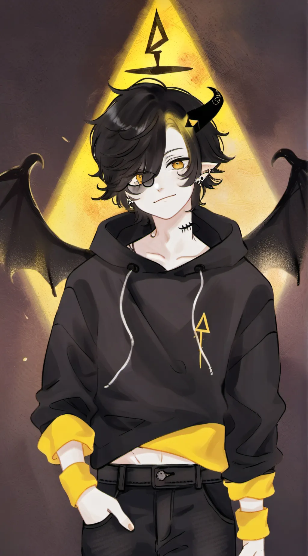 ai character: Bill cipher 😈 background