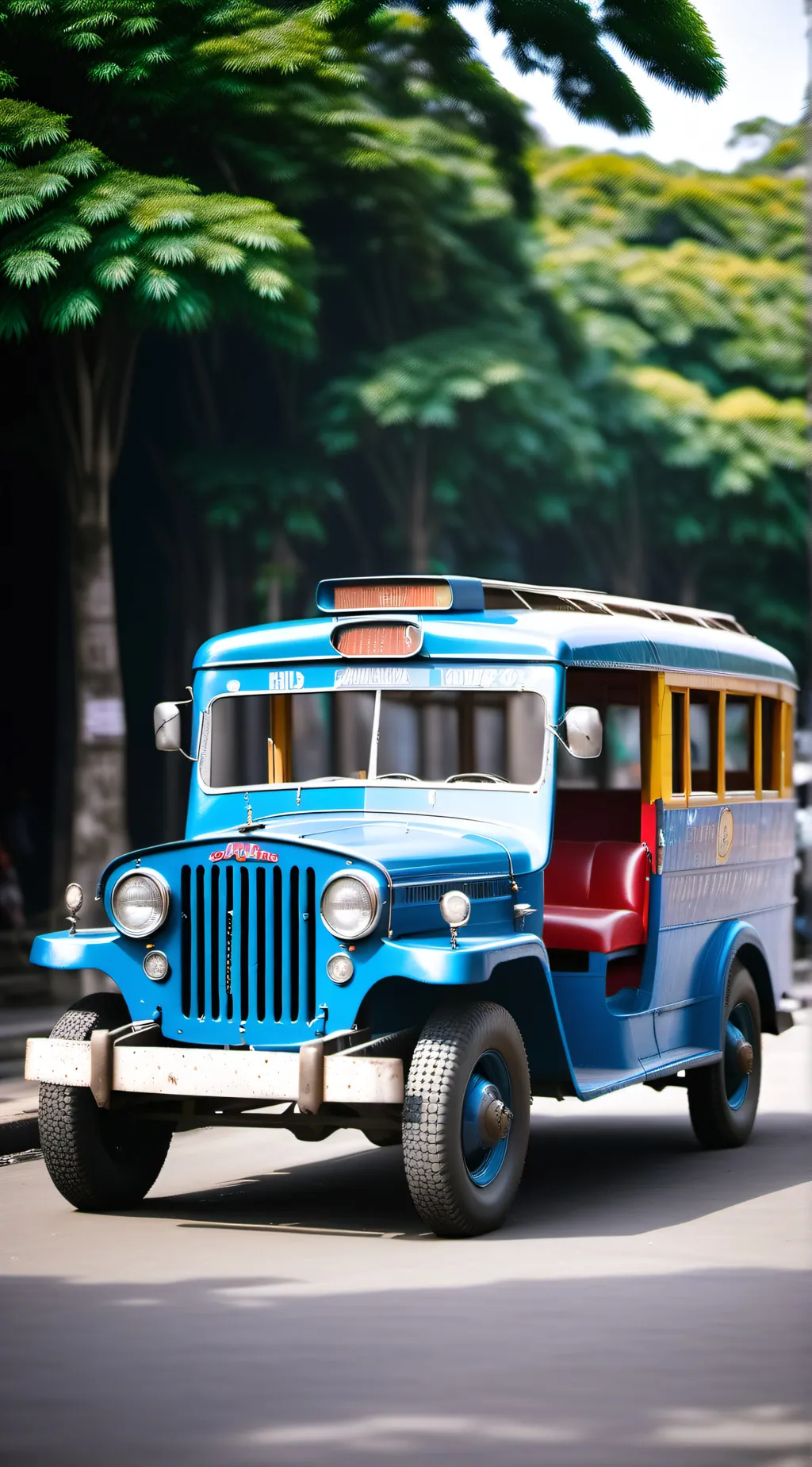 ai character: Pinoy Jeepney  background