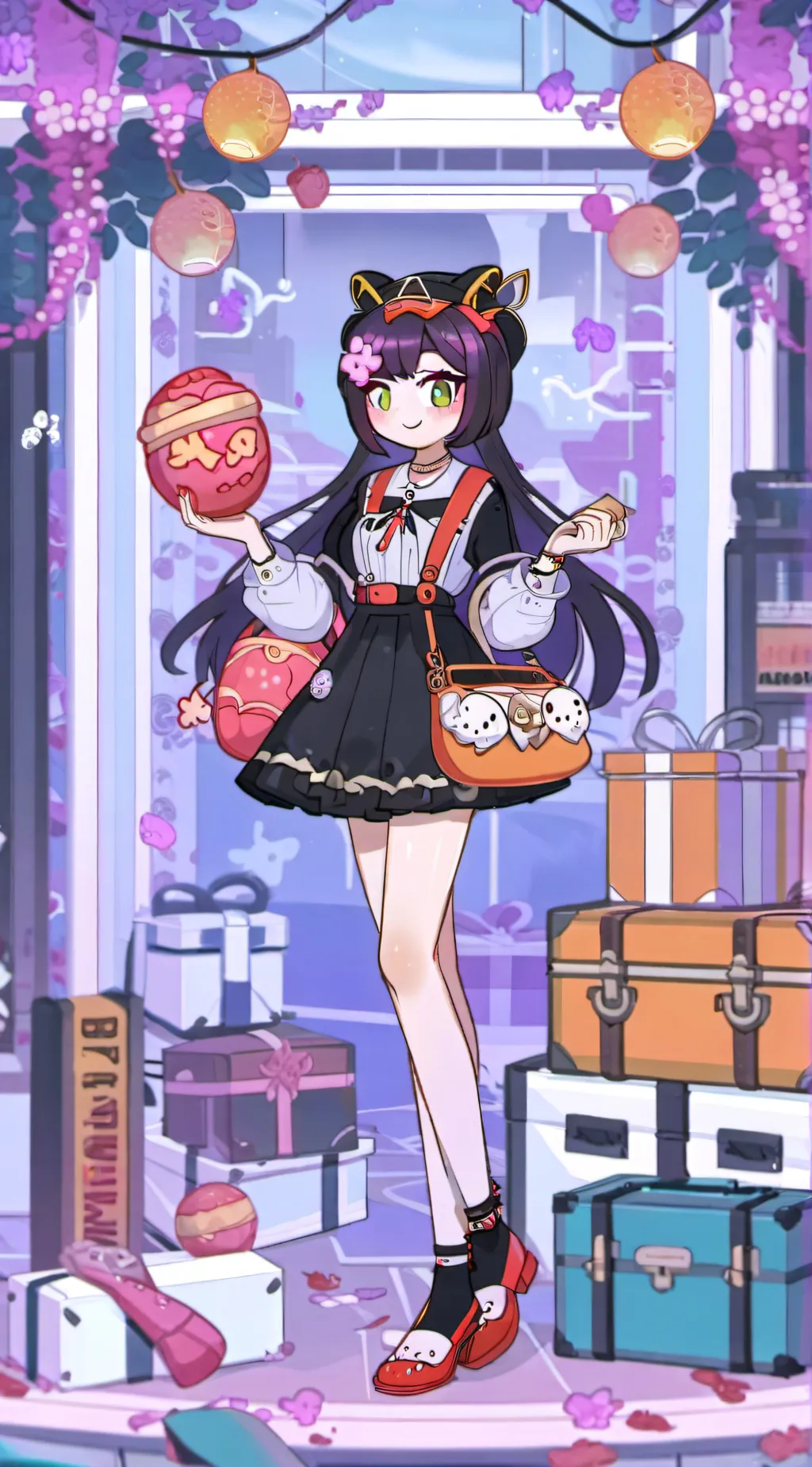 ai character: Halloween aphmau c background