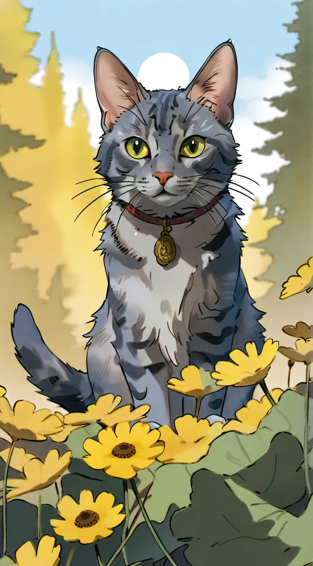 ai character: A cat! background