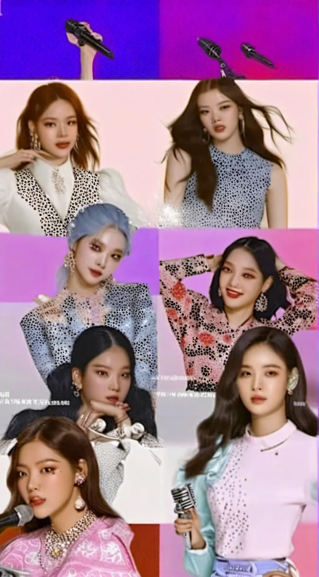 ai character: bini and blackpink background