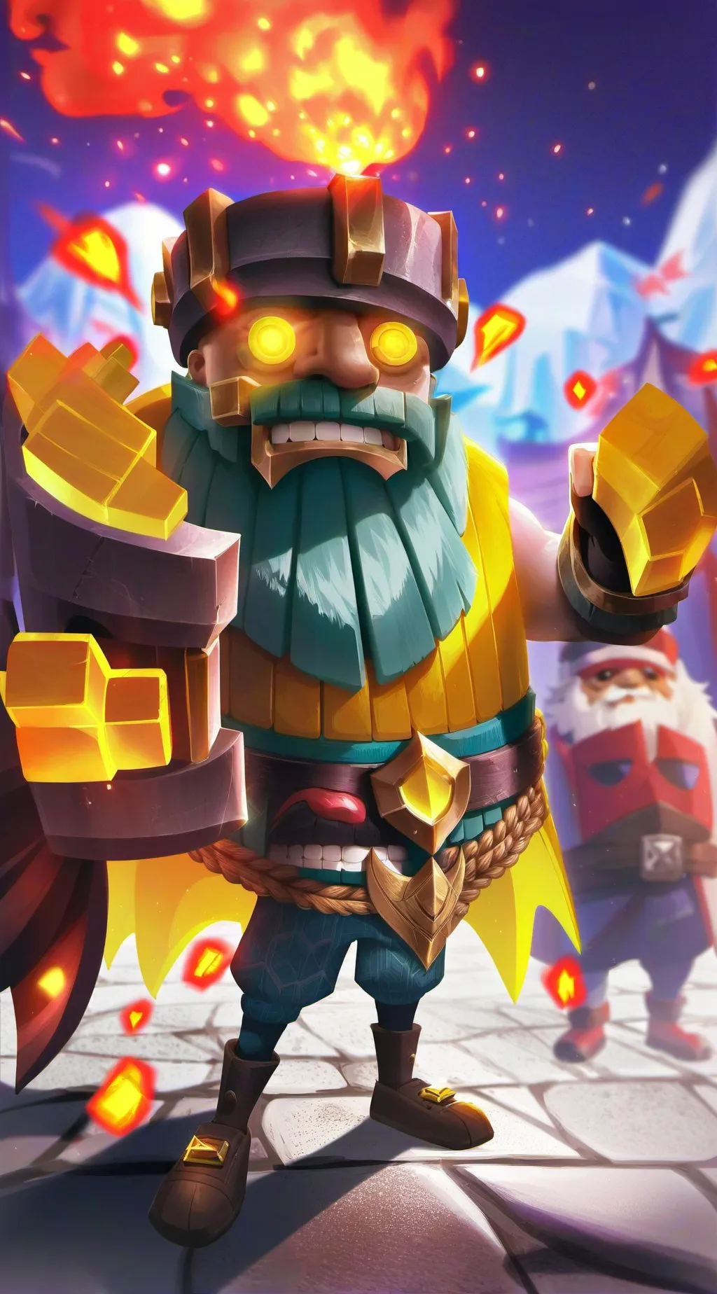 ai character: santa grinch background